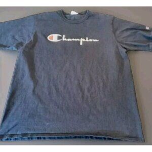 Vintage T-shirt Champion Classic Blue Logo Men's Size 2 XL